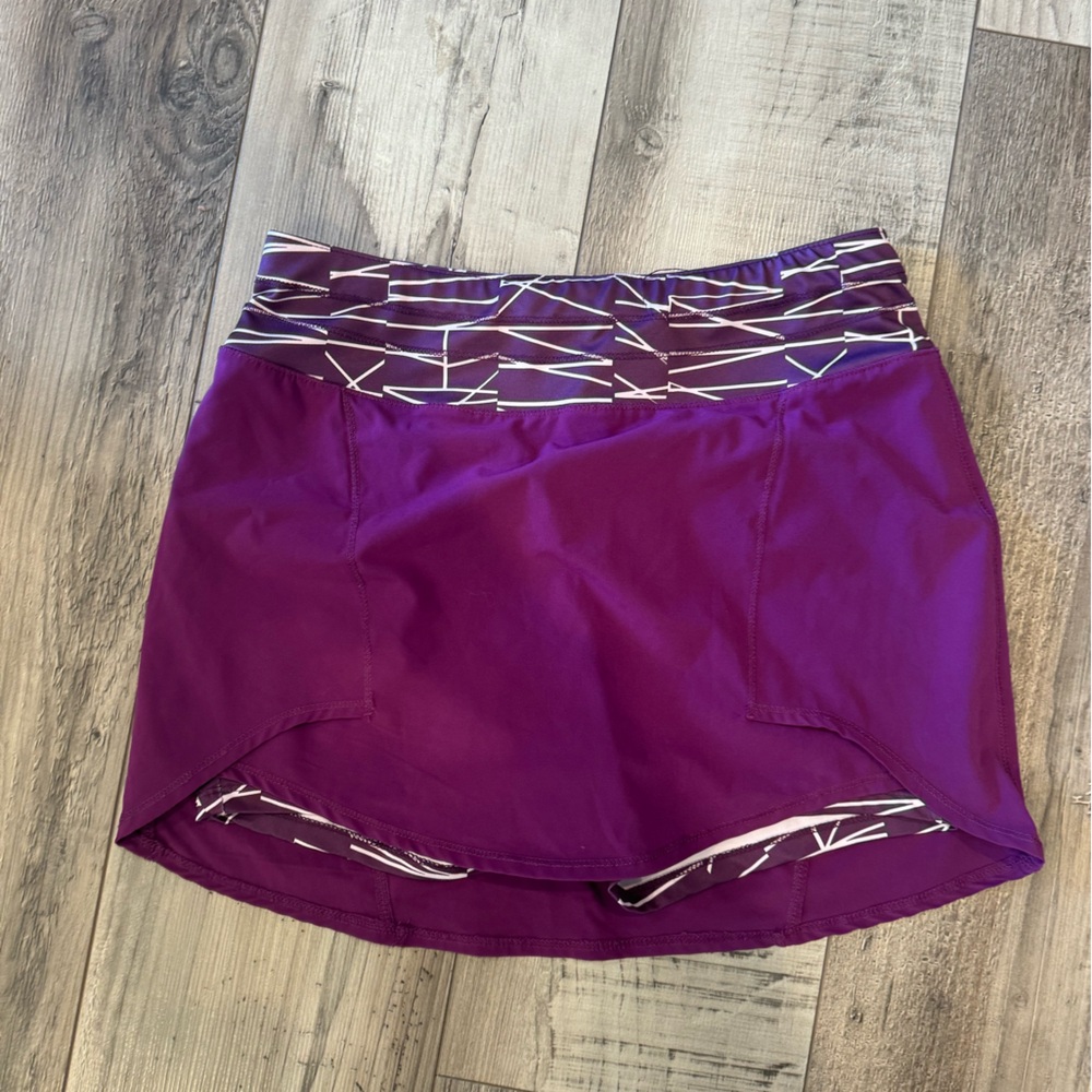 Oiselle Purple Roga running skirt